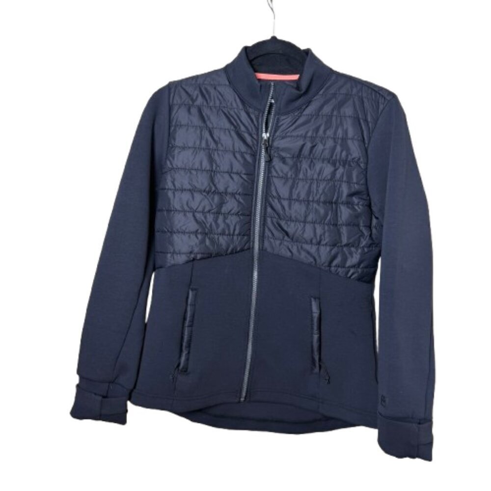 AVALANCHE Quilted Puffer Jacket Coat Zip Up Black Size Medium
